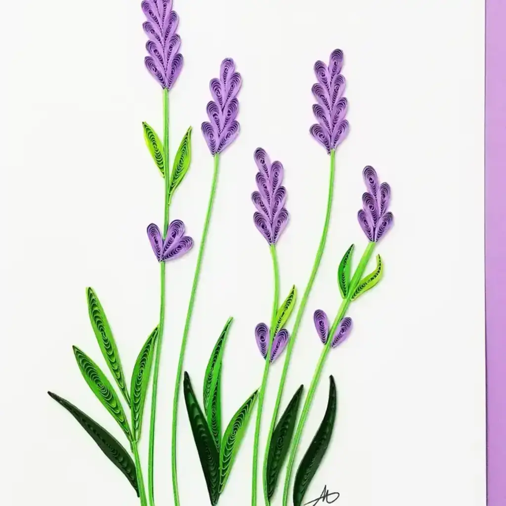 Quilling Greeting Card Lavender
