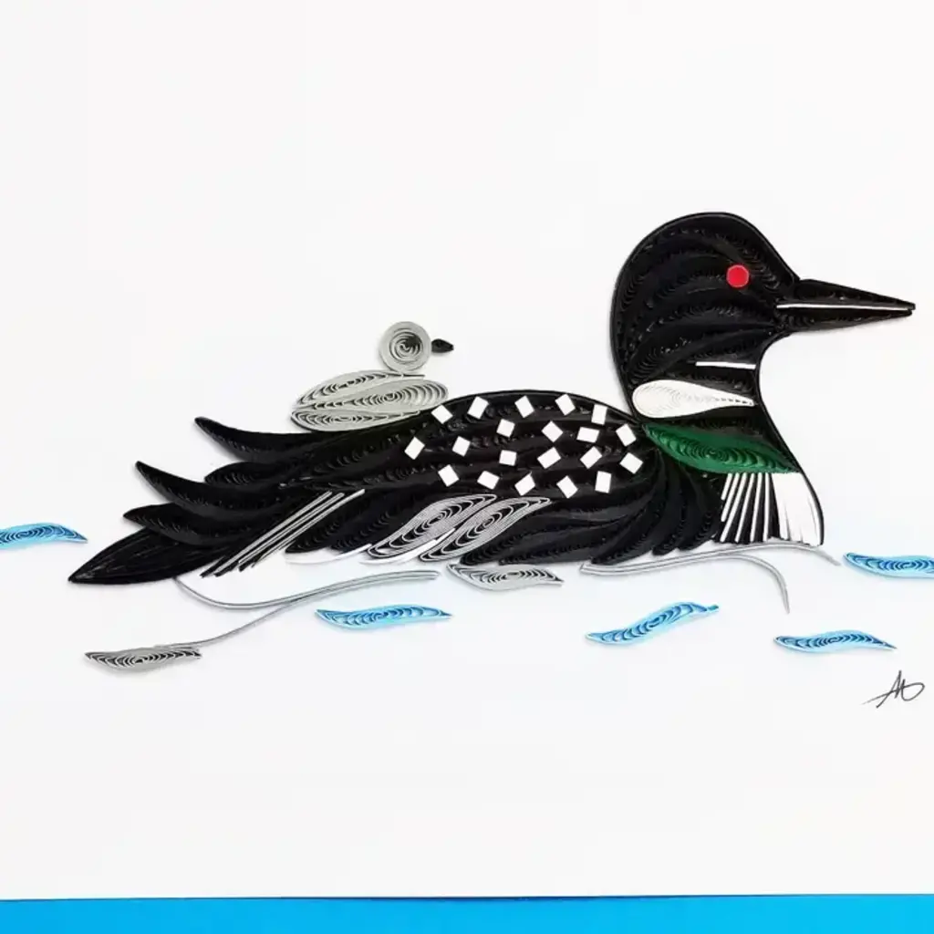 Quilling Greeting Card Loon