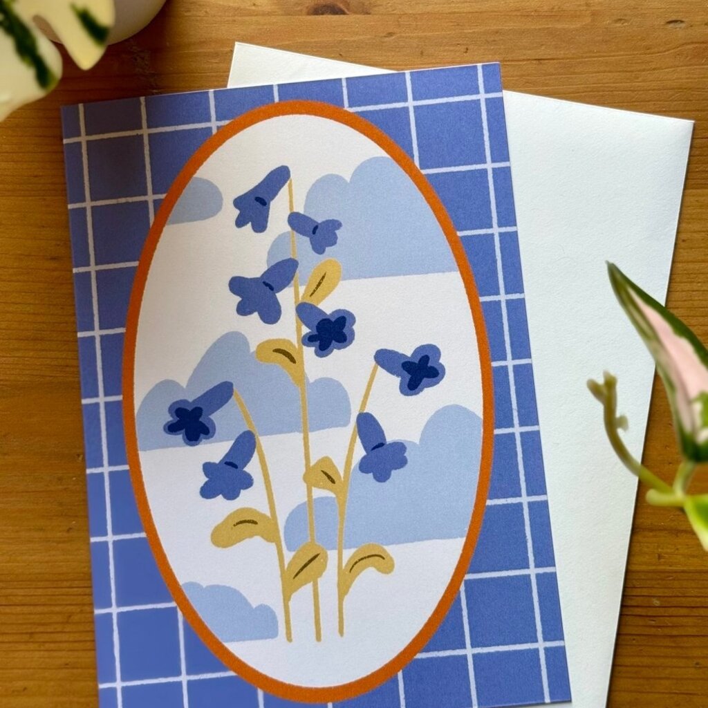 Lily Wenndt Illustration Blue Bell Greeting Card