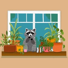 Lily Wenndt Illustration Raccoon Friend Print