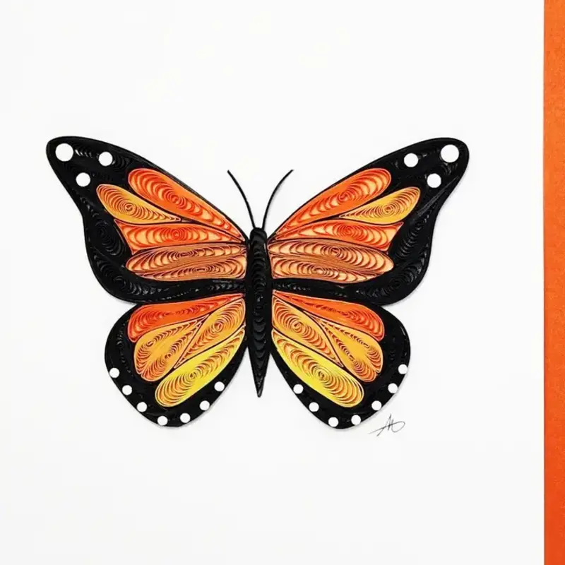 Iconic Quilling Quilling Greeting Card Monarch