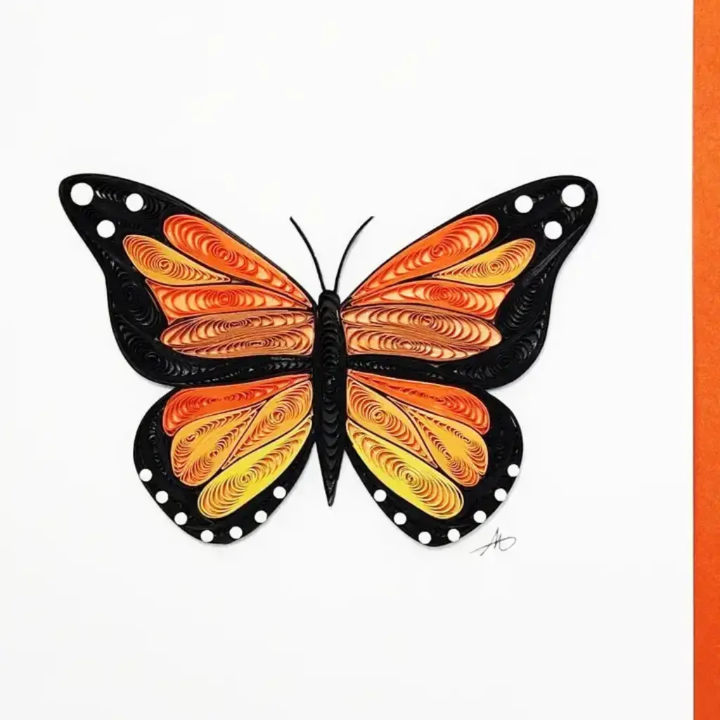 Iconic Quilling Quilling Greeting Card Monarch