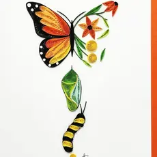 Quilling Greeting Card Monarch Life Cycle