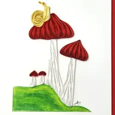 Quilling Greeting Card Mushroom