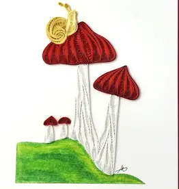 Iconic Quilling Quilling Greeting Card Mushroom