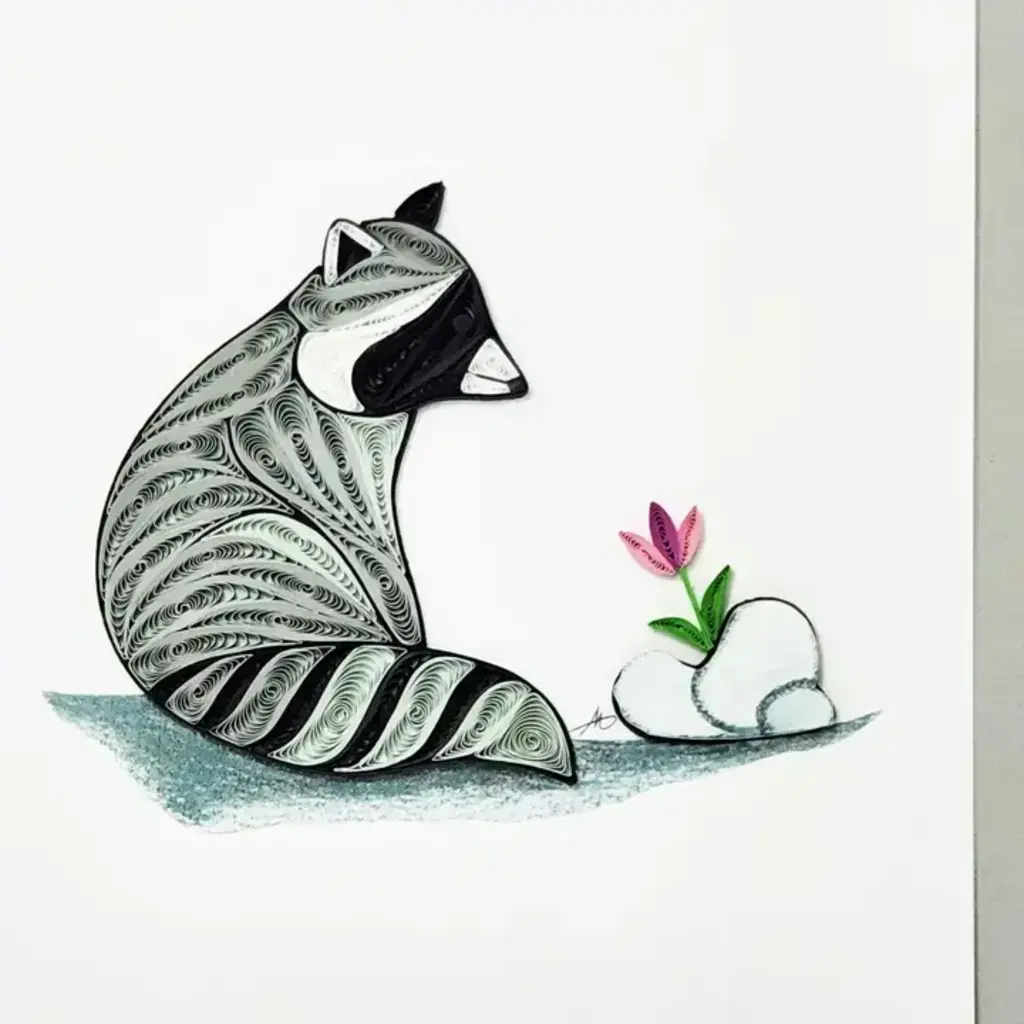 Iconic Quilling Quilling Greeting Card Racoon