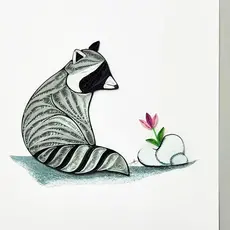 Iconic Quilling Quilling Greeting Card Racoon