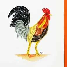 Quilling Greeting Card Rooster