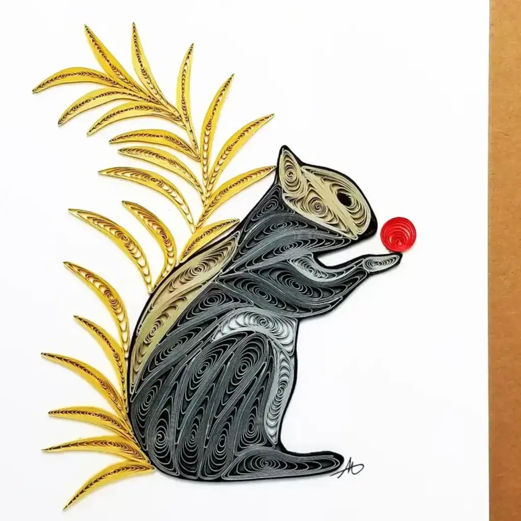 Iconic Quilling Quilling Greeting Card Squirrel