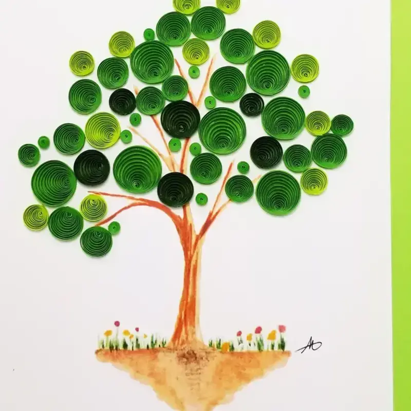 Iconic Quilling Quilling Greeting Card Summer Tree