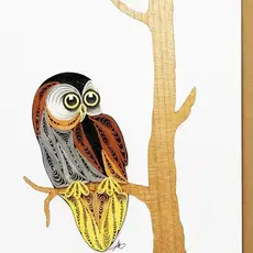 Quilling Greeting Card Owl