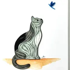 Quilling Greeting Card Cat
