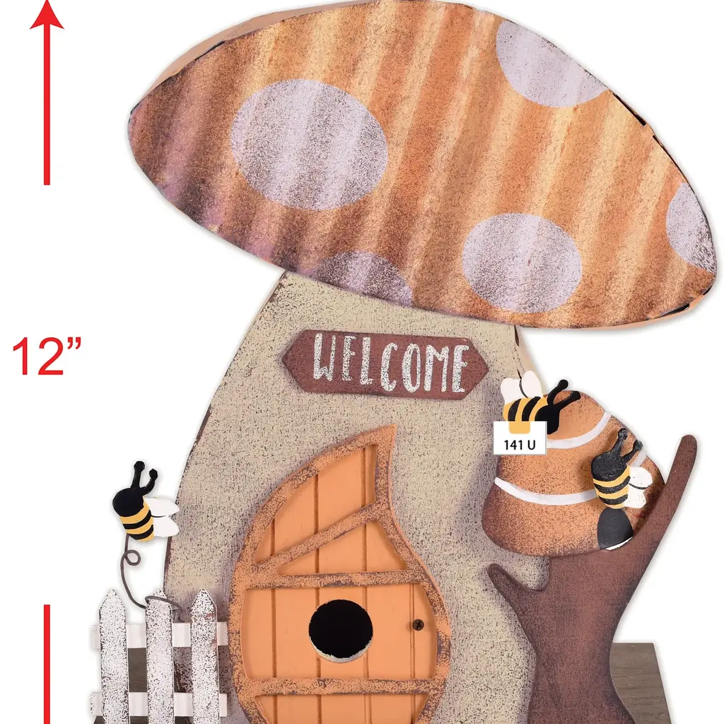 Sunset Vista Designs Yellow Mushroom Birdhouse