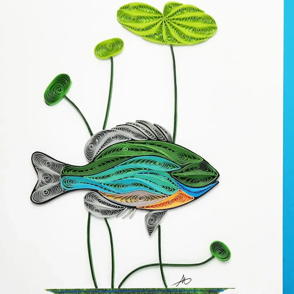Quilling Greeting Card Bluegill