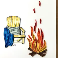 Quilling Greeting Card Campfire