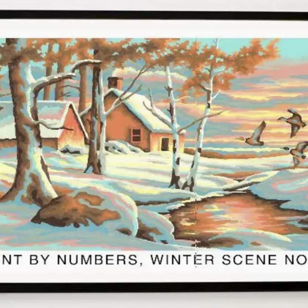Found Image Press PN-26 Paint By Numbers, Winter Scene Number Two