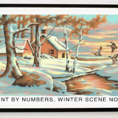 Found Image Press PN-26 Paint By Numbers, Winter Scene Number Two