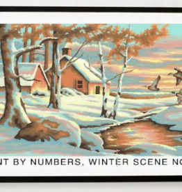 Found Image Press PN-26 Paint By Numbers, Winter Scene Number Two