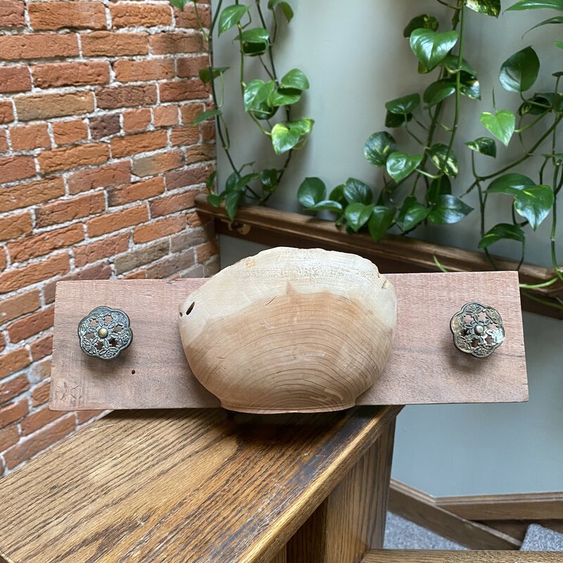 Richard Ryan Live Edge Wall Hanging Dish with Hooks