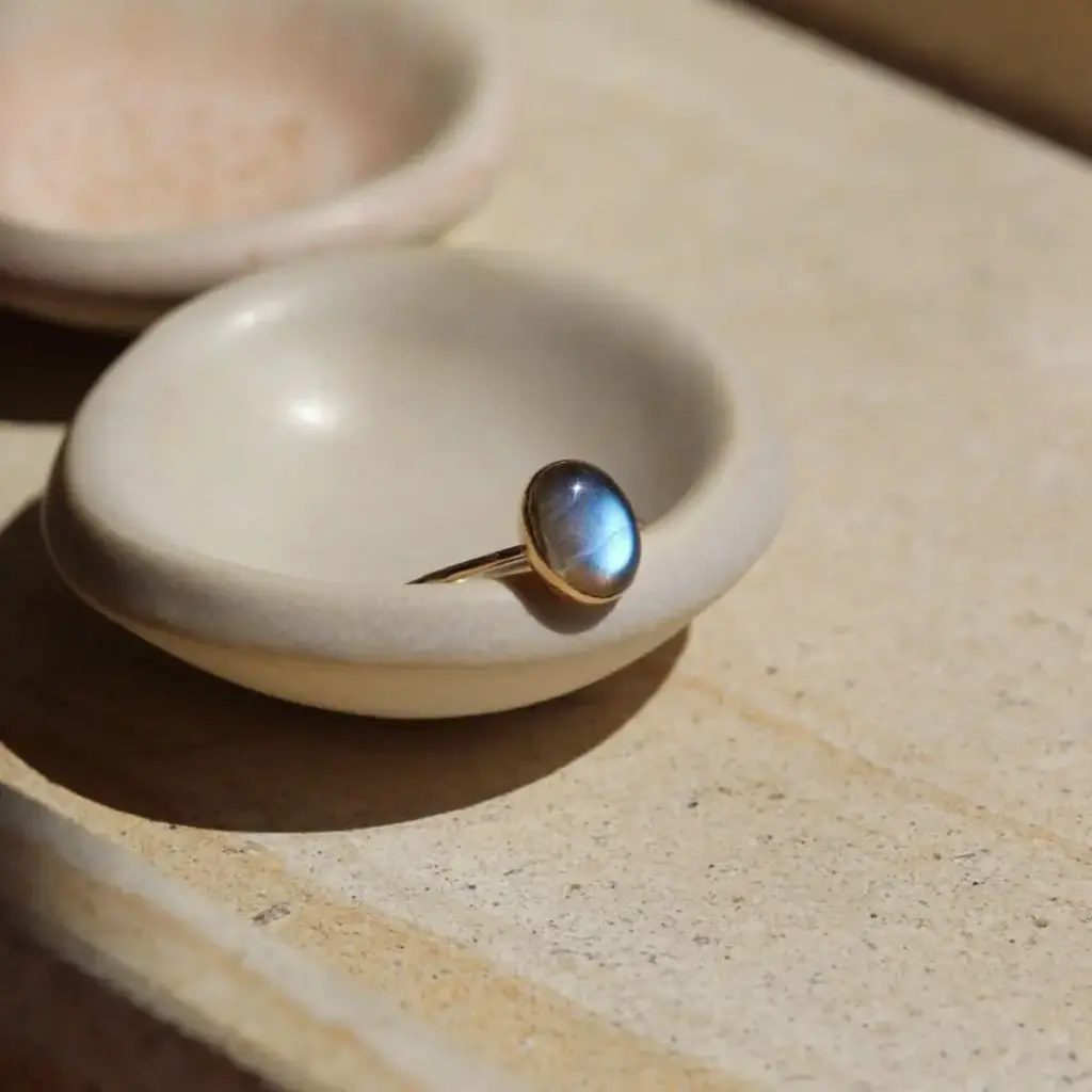 Labradorite Gemstone Ring - 14k Gold Fill