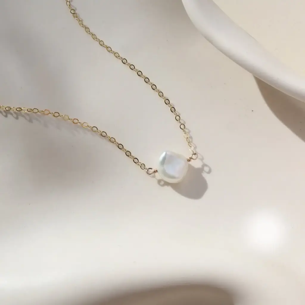 Freshwater Pearl Necklace - 14k Gold Fill