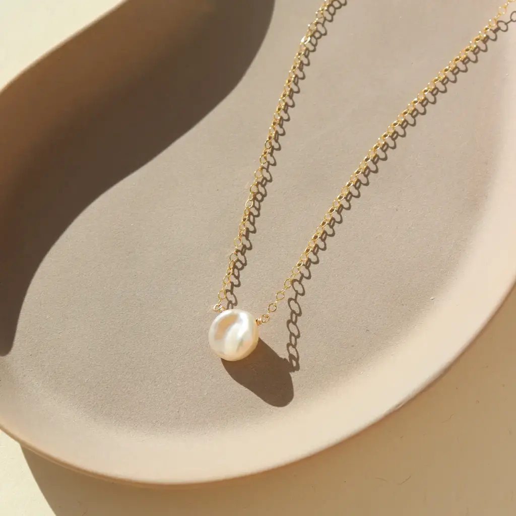 Freshwater Pearl Necklace - 14k Gold Fill