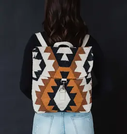 Panache (Faire) Cream, Black, Brown, & Tan Aztec Backpack