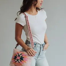 Panache (Faire) Pink, Teal, & Orange Aztec Crossbody