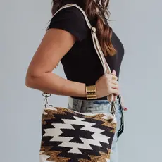 Black, White, & Brown Aztec Crossbody