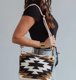 Black, White, & Brown Aztec Crossbody
