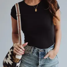 Black, White, & Brown Aztec Crossbody