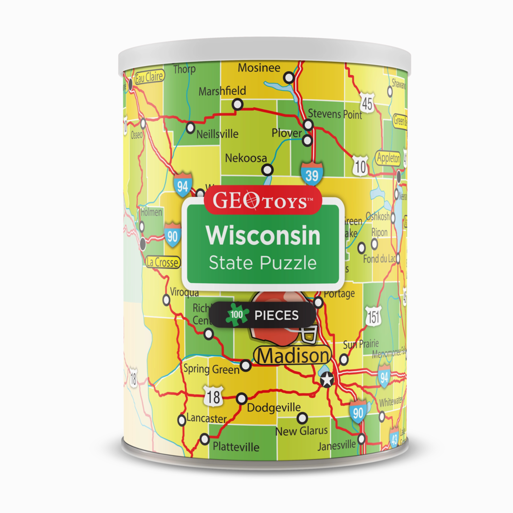 Geotoys Wisconsin Puzzle - MIni (100 piece)