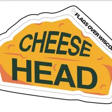 Flags Over Wisconsin Sticker - Wisconsin Cheesehead Vinyl Sticker