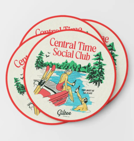 Giltee MKE Central Time Lake Souvenir Coasters (4 Pack)