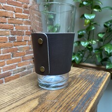 Pint Glass Sleeve  - Full Grain Leather - Slate
