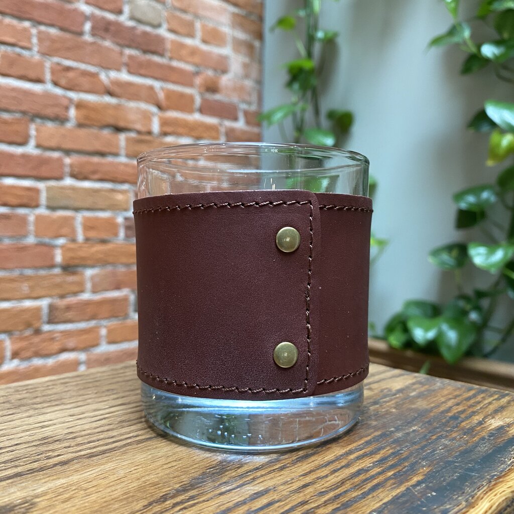 Northwind Whiskey / Bourbon Rocks Glass with Sleeve  - Red Maple