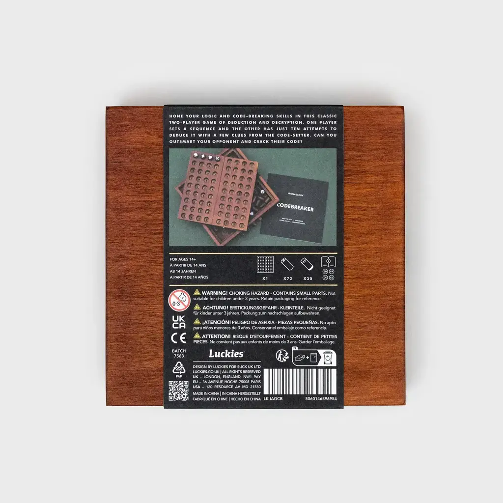 SUCK UK Codebreaker - Wooden Game