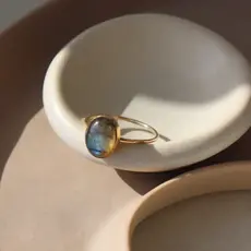 Labradorite Gemstone Ring - 14k Gold Fill