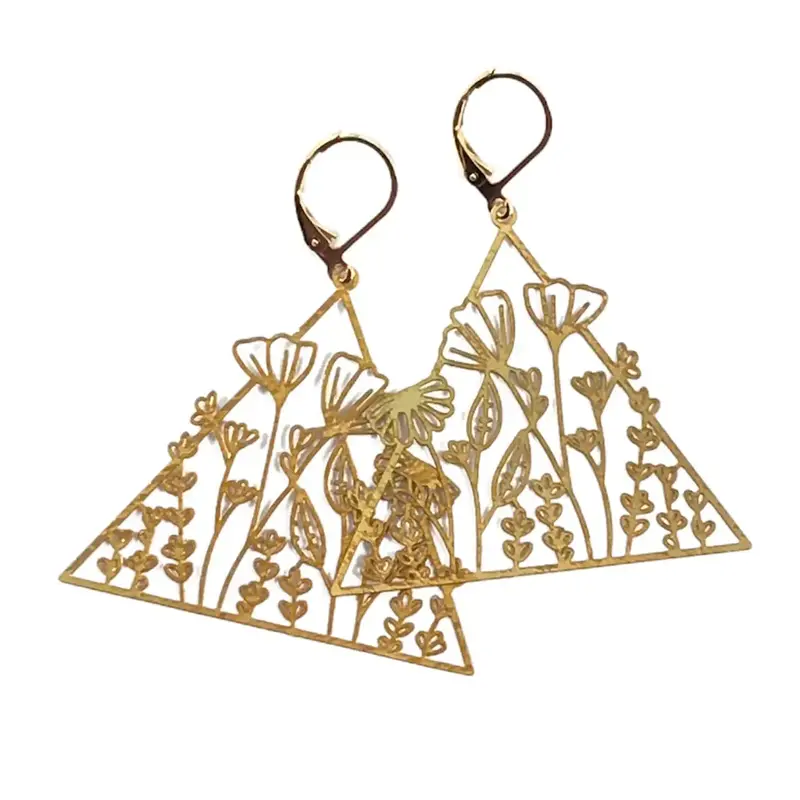 Dreamspirits Brass Garden Earrings