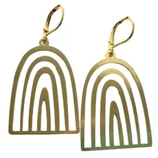 Dreamspirits Brass Rainbow Earrings