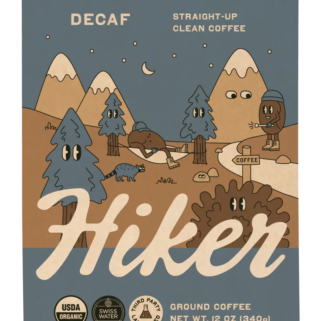 Hiker's Coffee Hiker - Decaf Ground Coffee - 12oz