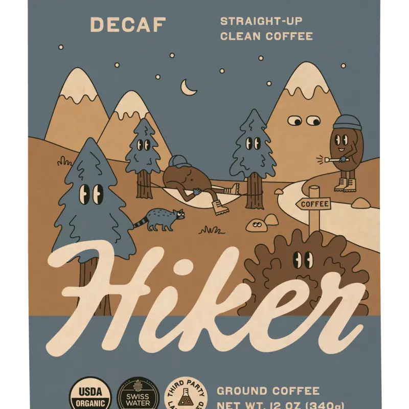 Hiker's Coffee Hiker - Decaf Ground Coffee - 12oz