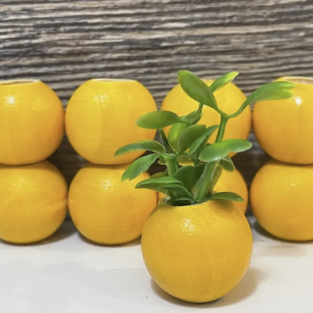 Macrame Keychain - Plant (Yellow)