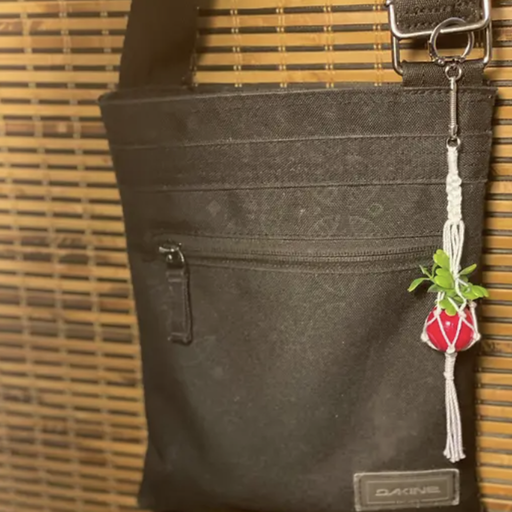 Macrame Keychain - Plant (Yellow)