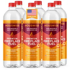 Houswise Bio Ethanol Fireplace Fuel - Smokeless Eco-Friendly Lighter