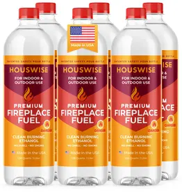 Houswise Bio Ethanol Fireplace Fuel - Smokeless Eco-Friendly Lighter