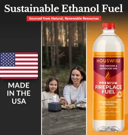 Houswise Bio Ethanol Fireplace Fuel - Smokeless Eco-Friendly Lighter