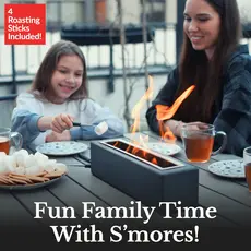 Houswise Rectangle Tabletop Portable Smokeless Fire Pit