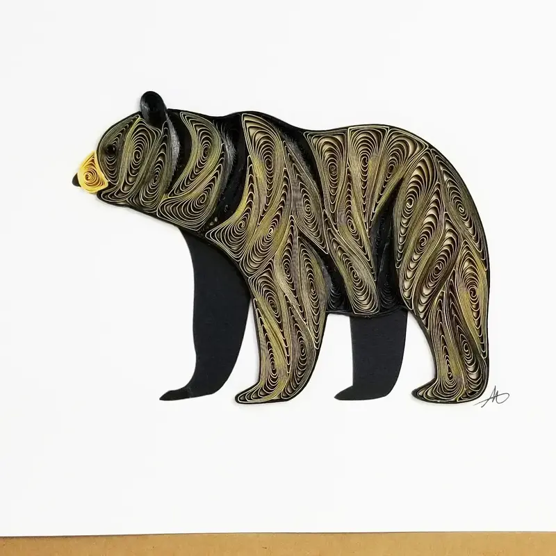 Iconic Quilling Quilling Greeting Card Bear