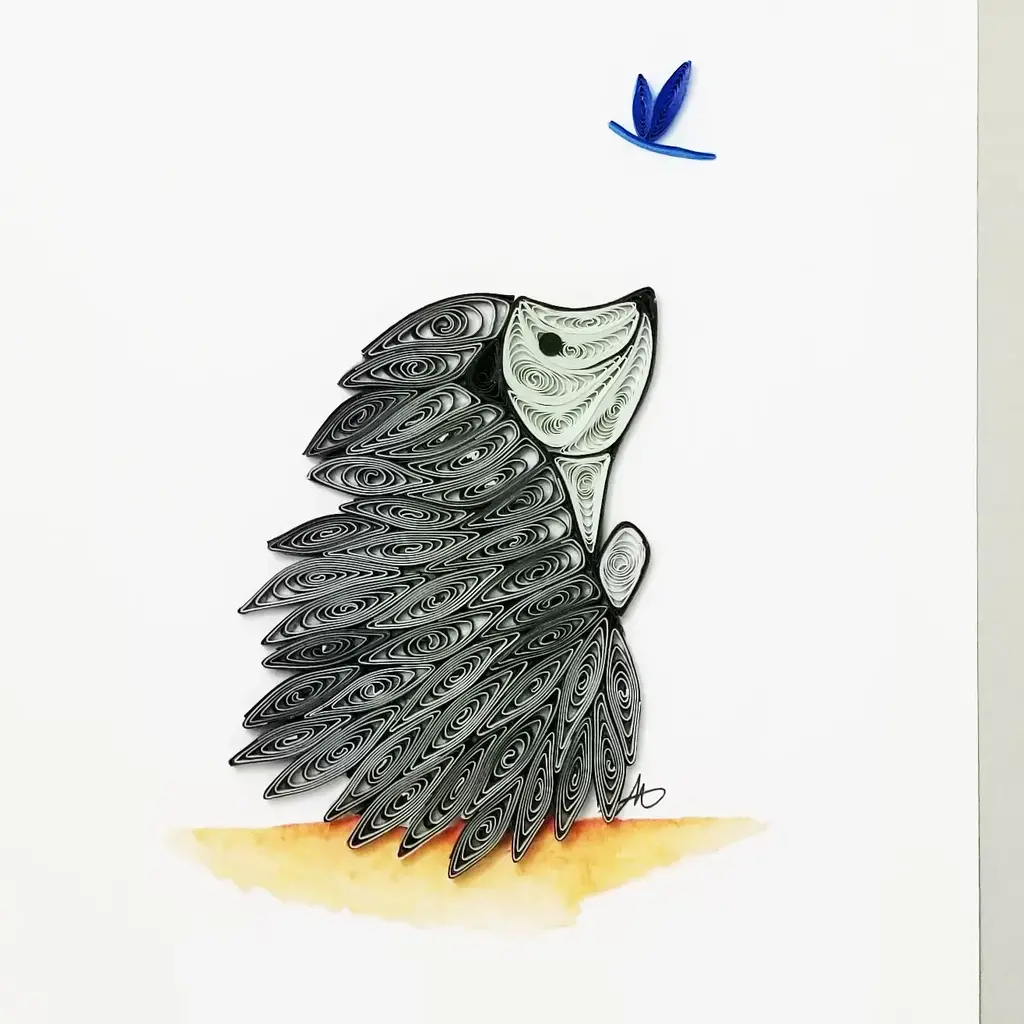 Iconic Quilling Quilling Greeting Card Hedgehog